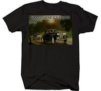 TY@FERDSA Moonshine Express Rum Running Prohibition Race Car T Shirt Black Manches Courtes(Small)