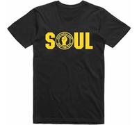 TY@FERDSA Northern Soul - Soul Music Mens Regular Fit Cotton T-Shirt Black Manches Courtes(Large)