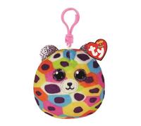 TY INC. Clé de mascotte Ty Squish-a-Boos Giselle-Rainbow Leopart 8,5 cm 39564