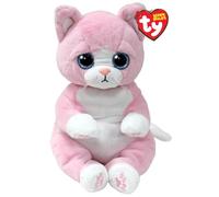 Peluche TY Beanie Bellies Medium Lilibelle le chat 30 cm Rose et Blanc