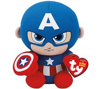 ty Captain America Plush, Blueredwhite, Regular