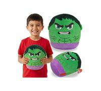 TY MARVEL Hulk - Douillet, coussin décoratif, SQUISHY BEANIES, coussin pour la chambre - mascotte ronde 22cm