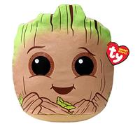 TY - Marvel Squish a boos - Coussin Groot 20 cm - TY39251 - Marron, Vert - Dès 3 Ans
