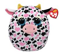 Animal en peluche Ty Squish a Boos Coussin Milkshake la vache 20 cm Multicolore