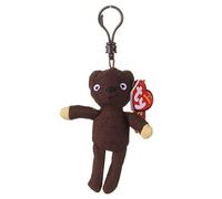 TY Mr. Bean's Teddy Porte-clés à Clipser pour Enfants, Mignon et Confortable, Jouet en Peluche 10,2 cm
