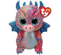 Ty Peluche Beanie Boo's Flint le dragon 15 cm Rose