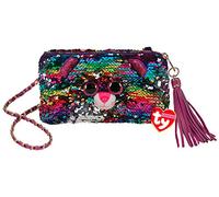 Ty - Pochette Carrée Peluche à Sequins - Dotty le Léopard, TY95145, Multicolore