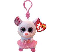 Ty Porte-clés peluche Beanie Boos Nina la Souris – Clip – Rose – 9 cm