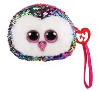 Ty - Porte-Monnaie Peluche à Sequins - Owen le Hibou, TY95223, Multicolore