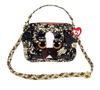 Ty - Sac à Bandoulière Peluche à Sequins - Brutus le Chien, TY95134, Marron