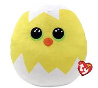 Ty - Squish a boos - Coussin Hatch le poussin 40cm - Blanc/Jaune, TY39332