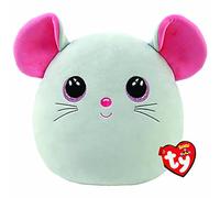 Ty Peluche Squish A Boos Medium Catnip La Souris Gris et Rose