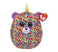 Ty - Squish a Boos - Coussin Peluche Enfant Giselle le léopard 20cm, TY39288