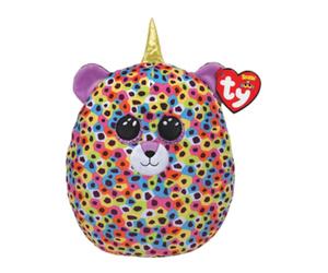 Ty - Squish a Boos - Coussin Peluche Enfant Giselle le léopard 20cm, TY39288