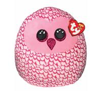 Ty - Squish a Boos - Coussin Peluche Enfant Pinky le hibou 20cm, TY39300
