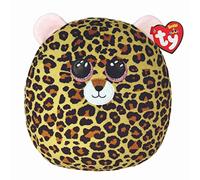 TY - Squish a boos - Coussin Peluche Livvie Le léopard, 20 cm