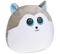 TY- Squish a boos-Coussin Slush Le Chien 40cm, TY39193, Blanc/Gris