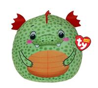 TY Squishy Beanies - Griffin Le Dragry, Oreiller en Peluche Doux avec Yeux Verts, idée Cadeau pour Petits et Grands, Tous à Collectionner - 22 cm - T39417