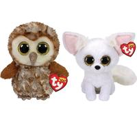 Ty - Stofftiere - Beanie Boo's - Percy Owl & Phoenix Fox