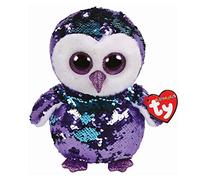 Ty - TY36439 - Flippables - Peluche à sequins Moonlight le Hibou 23 cm