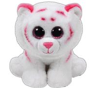 Peluche Tabor le Tiger Beanies Ty Small Rose et Blanche 15 cm Multicolore