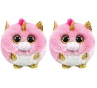 Ty UK- Fantasia Unicorn Puffies Peluches, 2005125, Multicolore, 7cm (Lot de 2)