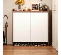 TY&WJ Armoire à Chaussures Bois Massif Moderne, étagères Ajustables