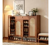 TY&WJ Meuble à Chaussures Modern Bois Rattan avec Tiroir pour Entrée