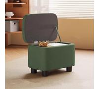 TY&WJ Petit Tabouret Banc De Rangement Carré,Tissu Technique Tabouret Coffre De Rangement Couvercle Réversible Siège Boîte De Rangement pour Salon Chambre À Coucher,L,40x28x28cm(16x11x11inch)