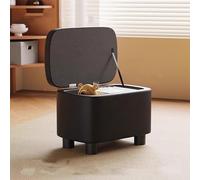 TY&WJ Petit Tabouret Banc De Rangement Carré,Tissu Technique Tabouret Coffre De Rangement Couvercle Réversible Siège Boîte De Rangement pour Salon Chambre À Coucher,K,40x28x28cm(16x11x11inch)