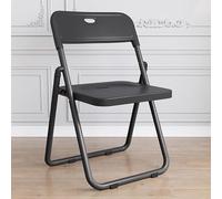 TY&WJ Set De 6 Chaises Pliantes en Plastique,Chaises Desalle À Manger Empilable avec Cadre en Métal 300Lb Chaises De Bureau Pliante pour Bureau Mariage Fête,Noir,6 Pack
