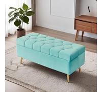 TY&WJ Tabouret Coffre De Rangement Carrée,Banc De Rangement Moelleuse Siège Boîte De Rangement en Velours avec Rangement pour Salon Coiffeuse Chambre,C,60x40x45cm(24x16x18inch)