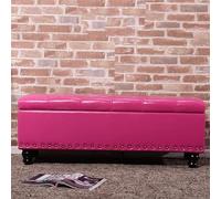 TY&WJ Tabouret Coffre De Rangement Rectangulaire,Banc De Rangement Capitonné en Cuir pour Le Bout du Lit Couvercle Réversible Pouf De Rangement Chambre À Coucher,N,70x40x45cm(28x16x18inch)