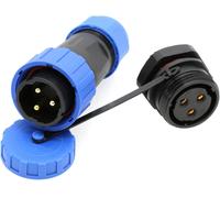 Ty20 Connecteur Circulaire Étanche À 3 Broches 25 A Sans Soudure Montage Panneau Mâle Femelle Connecteur À Vis Rapide Pour Courant Extérieur