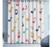 Tyafsgvqo Coloré Notes de Musique Rideau Occultant, Thermique Isolant Anti Froid, Rideau La Musique, 234x137 cm Lot de 2 Rideaux Opaque à Oeillets, pour Chambre, Salon, Chambre Enfant