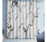 Tyafsgvqo Marbre Texture Rideau 140x180 cm, Thermique Isolant Anti Froid, Rideau Art Abstrait d'encre Moderne, Lot de 2 Rideaux Occultant Opaque à Oeillets, pour Chambre, Salon, Chambre Enfant