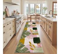 Tyafsgvqo Mid Century Botanique Tapis de Cuisine Long, Feuilles Tropical Boho Minimaliste Esthétique Tapis Cuisine Devant Evier Antidérapant & Lavable, Paillasson Interieur, pour Couloir, 50x300 cm
