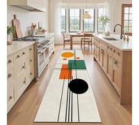 Tyafsgvqo Tapis Cuisine 70x200 Mid Century, Géométrique Moderne Minimaliste Abstrait Tapis de Passage Couloir Long, Moquette Chambre Antidérapant, Paillasson Interieur Entree Lavable pour Salon Evier