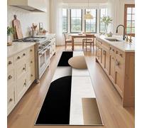 Tyafsgvqo Tapis de Couloir 80x200 Motif Géométrique Carré, Minimaliste Moderne 3D Tapis de Passage Cuisine Salon, Antiderapant et Lavable, Descente de Lit Chambre, Paillasson Interieur Entree Long