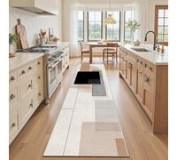 Tyafsgvqo Tapis de Couloir 80x250 Minimaliste Moderne, Motif Géométrique Contemporain Tapis de Passage Cuisine Salon, Antiderapant et Lavable, Moquette Chambre, Paillasson Interieur Entree Long