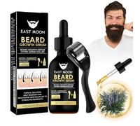 Tyafzzn Kit de croissance de la barbe, kit de croissance de la barbe avec Dermaroller rouleau à barbe, sérum, rouleau à barbe, agent de croissance de la barbe pour homme, stimule la barbe, la