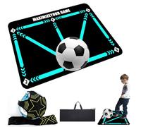 Tyafzzn Tapis Entraînement Foot Connecté, 60 X 90 cm, avec Football Kick/Lancer Entraîneur Sol, Sac de Rangement, Accessoires d'Entraînement de Football, Cadeau pour Les Amateurs de Football