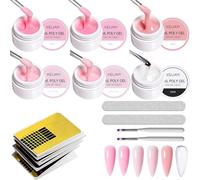 Tyafzzn World of Nails-Design Gel de construction pour ongles en gel, 6 couleurs, gel de construction UV, gel de construction pour ongles en gel