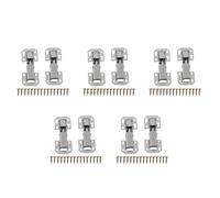 Tyatocepy Lot de 10 charnières de porte et vis à automatique 90 °