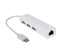 Tyatocepy USB-C USB 3.1 Type C à USB RJ45 Ethernet LAN Adaptateur Câble Hub pour PC
