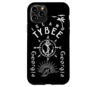 Tybee Island Souvenir Georgia Nautical Compass Rose Coque pour iPhone 11 Pro