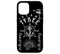 Tybee Island Souvenir Georgia Nautical Compass Rose Coque pour iPhone 12/12 Pro