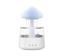 TYBEITAO Raining Cloud Night Light, 450ml,Fonction de Synchronisation 7 Couleurschangeantes Mushroom Rain pour La Maison Le Bureau La Chambre à Coucher,White