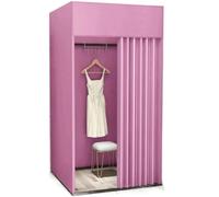 TYBGAU Boutique UK Cabine d'essayage carrée avec Rideau occultant, cloison de séparation Amovible for Les Besoins changeants des magasins de vêtements Vestiaire(C,80x80x200cm)