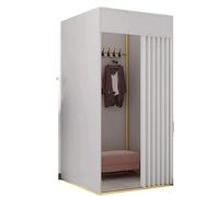 TYBGAU Boutique UK Cabine d'essayage en C avec Rideau d'ombrage et Crochet, cloison de séparation for vestiaires de Protection de l'intimité for Magasin de vêtements Vestiaire(Wit,100x100x200cm)